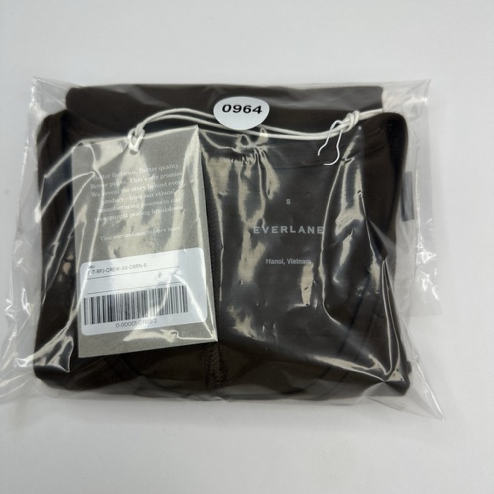 Everlane Womens Supima Cotton Scoopneck Tee Cocoa Brown Short Sleeve Small NWT - Picture 11 of 11